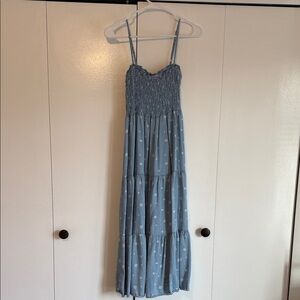 Thread & Supply Light Blue Floral Maxi Dress